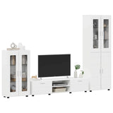 TV Cabinet Set FLORIN 3 pcs High Gloss White Engineered Wood 3397978