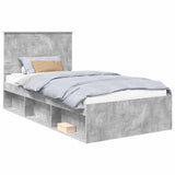 Bed Frame Concerte Grey 100 x 200 cm Solid Pine Wood 3411049