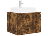 Bathroom Cabinet Set 5 pcs Smoked Oak Engineered Wood 3406403