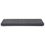 Stair Mats 15 pcs 65x21x4 cm Dark Grey Rectangular Edge 326197