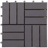 Decking Tile 10 pcs Grey 30 x 30 cm Acacia Hardwood 42046712