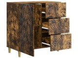 Sideboard Smoked Oak 66 x 34.5 x 90 cm Engineered Wood 895090