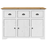 Highborad "BODO" White and Brown 115.5x43x200.5cm Solid Wood Pine 3206452