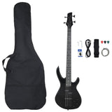 Electric Bass Guitar for Beginner with Bag Black 4/4 46" 70181