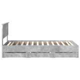 Bed Frame with Drawer Concrete Grey 100 x 200 cm Engineer Wood 3410738