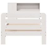 ZNTS Bed Frame without Mattress White 100x200 cm Solid Wood Pine 3309906