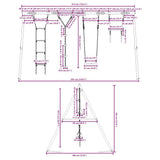 Outdoor Swing Set with Swing. Trapeze. Ladder. Disc Swing 3283628