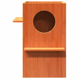 Cat House Wax Brown 43x43x60 cm Solid Wood Pine 859303