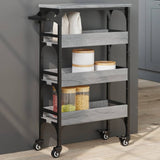 Kitchen Trolley Grey Sonoma 53x20x76 cm Engineered Wood 842354