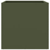 Planters 2 pcs Olive Green 49x47x46 cm Steel 841566