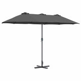 Garden Parasol Anthracite 370 x 197 x 239 cm 42003369