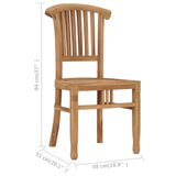 ZNTS Garden Chairs 2 pcs Solid Teak Wood 49433