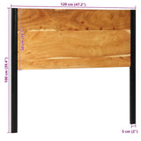 Headboard 120 cm Solid Wood Acacia and Iron 4017548