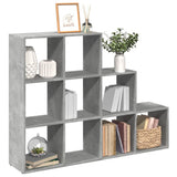 Room Divider Bookcase 3-Tier Concrete Grey 137.5x29x103.5 cm Engineered Wood 857979