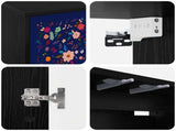 Wall-mounted TV Cabinet MAINZ 69 x 33 x 40 cm Black Oak 8007140