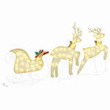 LED Reindeers 3 pcs Warm White Fabric 42012984