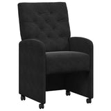 Dining Chairs with Wheels 2 pcs Black 58 x 67 x 97 cm Velvet 42017871