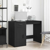Desk with Drawer Black Oak 100 x 49 x 74 cm Engineered Wood 862804