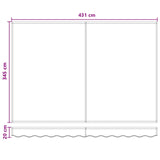 Retractable Awning Taupe 450 x 350 cm Fabric and Aluminium 3426284