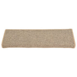Stair Mats 15 pcs 65x21x4 cm Dark Beige Rectangular Edge 326908