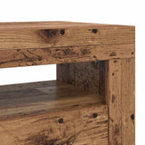 TV Cabinet with LED Lights Old Wood 90x35x40 cm Engineered Wood 856321