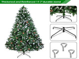 6 FT Artificial Snow Tipped Christmas Tree with DIY 100 Warm Lights Battery Operated, Hinged Xmas 88965104