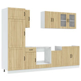 ZNTS 8 Piece Kitchen Cabinet Set Kalmar Sonoma Oak Engineered Wood 3314804