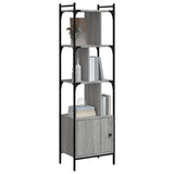 Bookcase with Door Grey Sonoma 44.5x30x154.5 cm Engineered Wood 833356