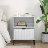 Bedside Cabinet with Drawer High gloss white 49 x 36 x 61 cm 883482