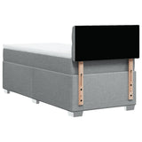 Box Spring Bed with Mattress Light Grey 100x200 cm Fabric 3285806