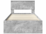 Bed Frame Concerte Grey 75 x 190 cm Solid Pine Wood 3410666