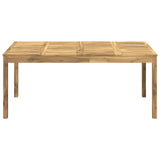 Garden Dinner Table White 180 x 88.5 x 75 cm Solid Acacia Wood 901716