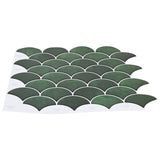 Fish Scale Tile 50 pcs Dark Green 30 x 30 cm 42046218