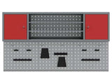 Tool Cabinet Set with Shelf 4 pcs Red Powder-Coated Steel 3321407
