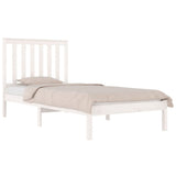 Bed Frame without Mattress White Solid Wood Small Single 3103804