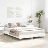 Bed Frame White Engineered wood King Bed Frame Rectangular 3328708