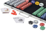 Poker Set with 500 Chips Aluminium 80182