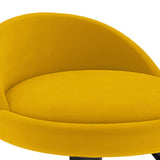 Bar Stools 2 pcs Yellow Velvet 333608