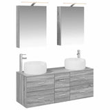Bathroom Furniture Set 5 pcs Grey Sonoma 3407036