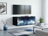 Wall-mounted TV Cabinet RAALTE 69 x 33 x 40 cm Black Oak 8007116