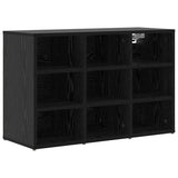Shoe Cabinet Black Oak 77.5 x 30 x 51 cm Engineered Wood 875208