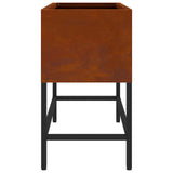 Raised Garden Planter Rusty 60 x 26 x 45 cm Weathering Steel 865889