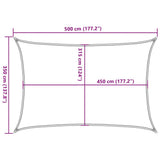 Sunshade Sail 160 g/m Rectangular Terracotta 3.5x5 m HDPE 311352