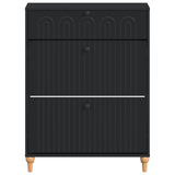 Shoe Cabinet ALKMAAR 78 x 24 x 103 cm Engineered Wood Black 896216
