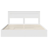 Storage Bed with Headboard White 180 x 200 cm Engineered Wood 3409893