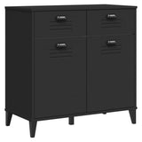 Sideboard VIKEN Black 80x40x80 cm Engineered Wood 374936