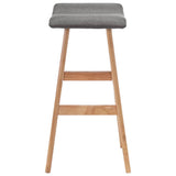 Bar Stools 2 pcs Dark Grey Fabric 249577