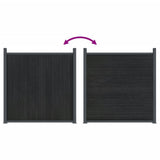 Fence Panel Grey 1045x186 cm WPC 3282794
