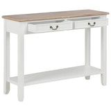 249901 Console Table White 110x35x80 cm Wood
