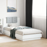 Bed Frame White Engineered wood Single Bed Frame Rectangular 3210059